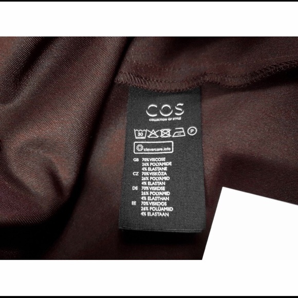 COS Burgundy Jersey with Drape Detail Blouse - Picture 6 of 11